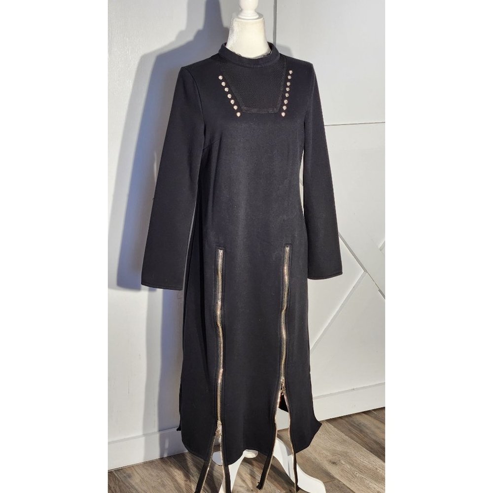 SUCREFAS GOTIC TUNIC DRESS COLOR BLACK LONG SLEEVE POLYESTER SIZE XL